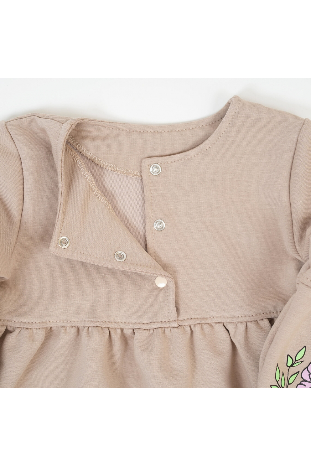 Сукня для дівчинки Квіти бежевий двонитка