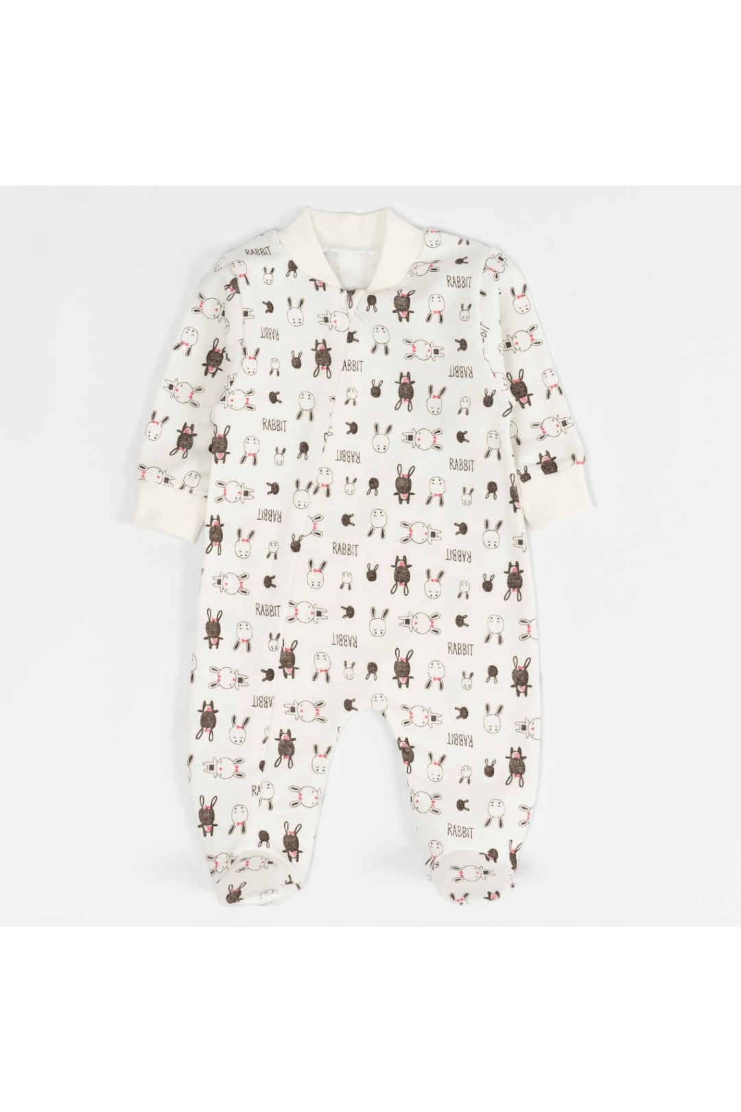 Чоловічок на блискавці Зайка молочний начіс(футер)