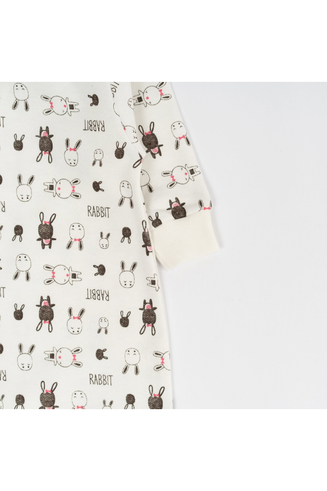 Чоловічок на блискавці Зайка молочний начіс(футер)