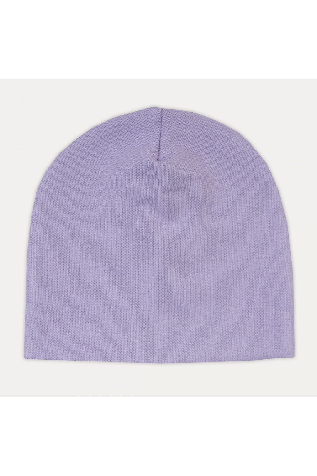 Шапка подвійна для дівчинки однотонна бузкова стретч