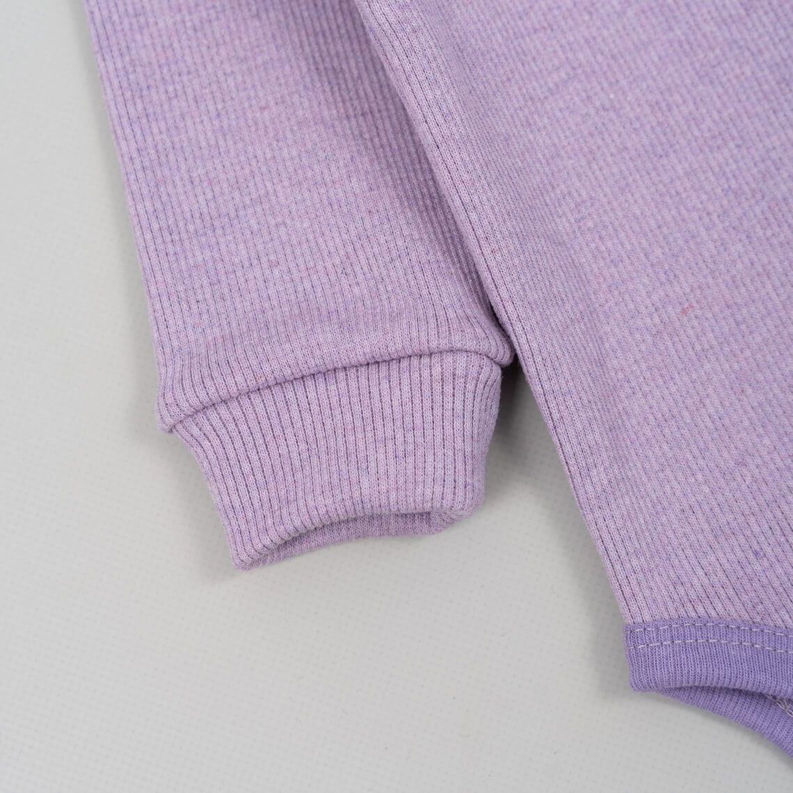 Боді для малюків бузковий рубчик з начісом