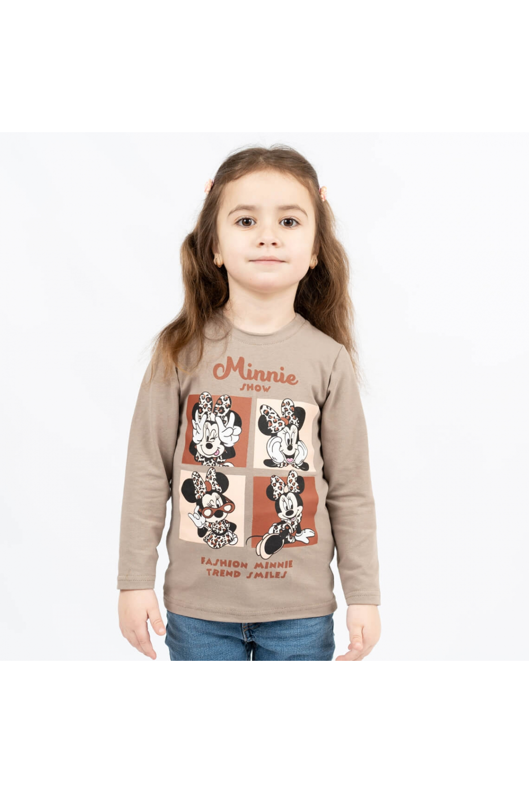 Лонгслів  для дівчинки Міні бежевий фулікра
