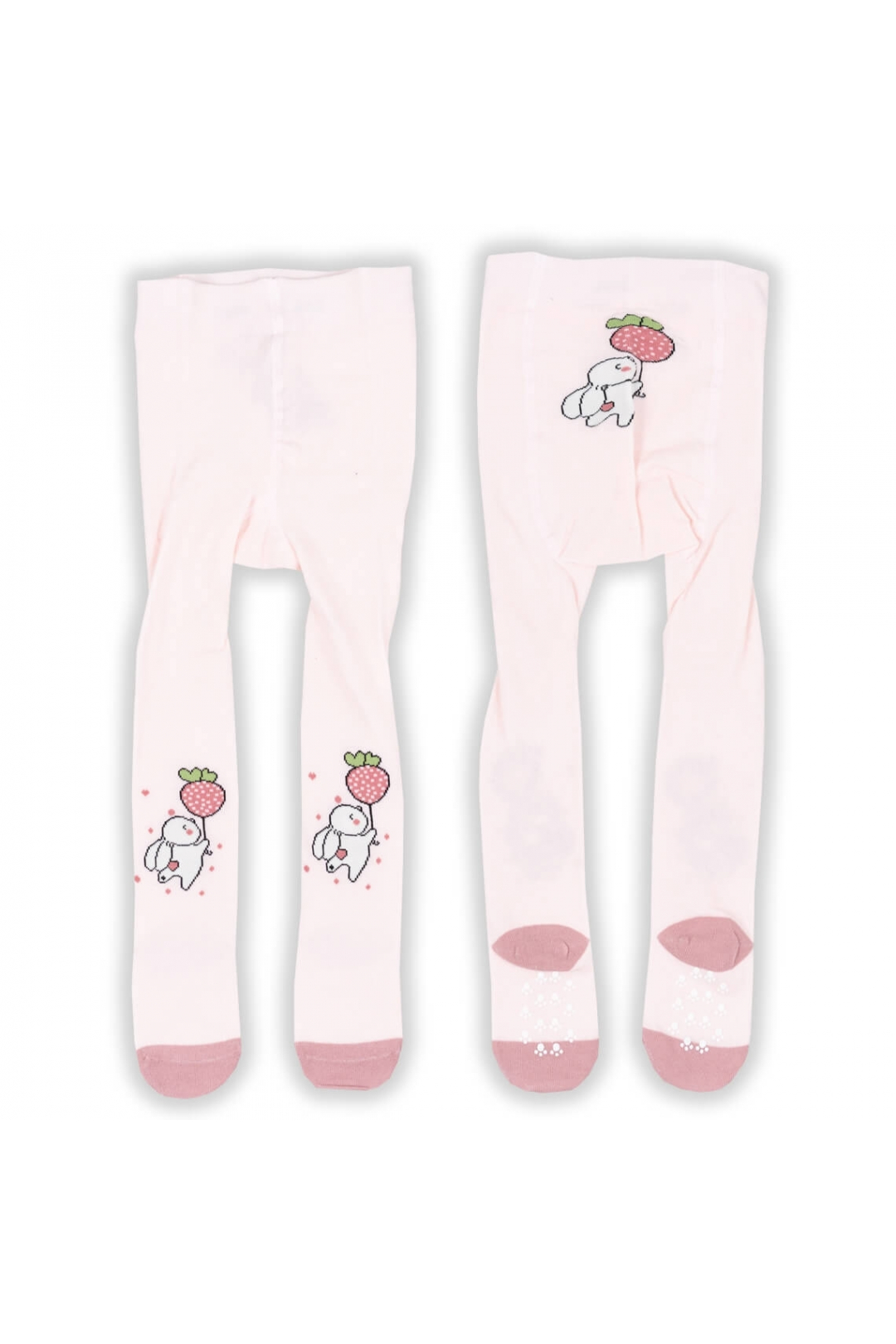 Колготки під памперс для дівчинки рожевий пастель бавовна