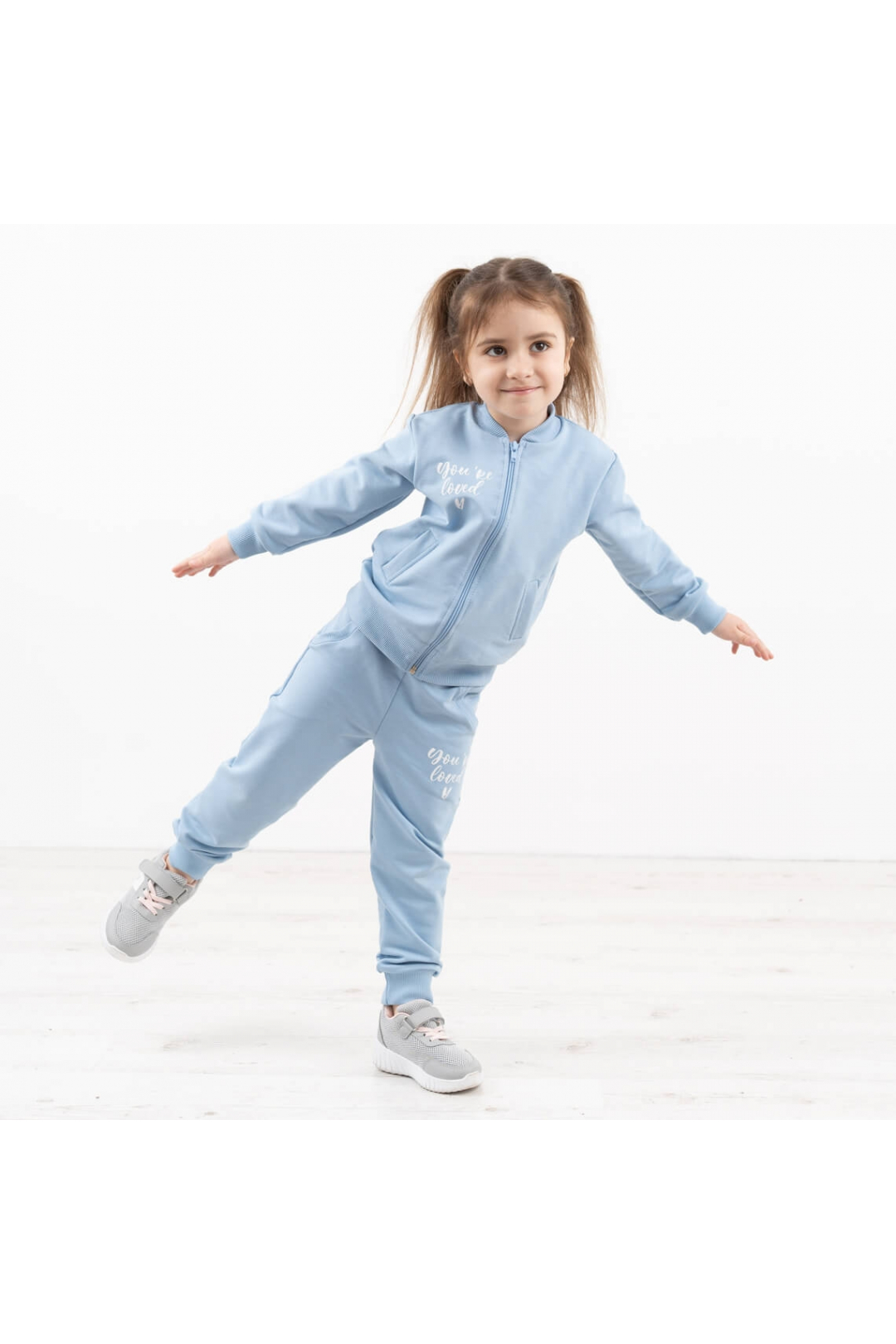 Костюм для дівчинки блакитний двонитка