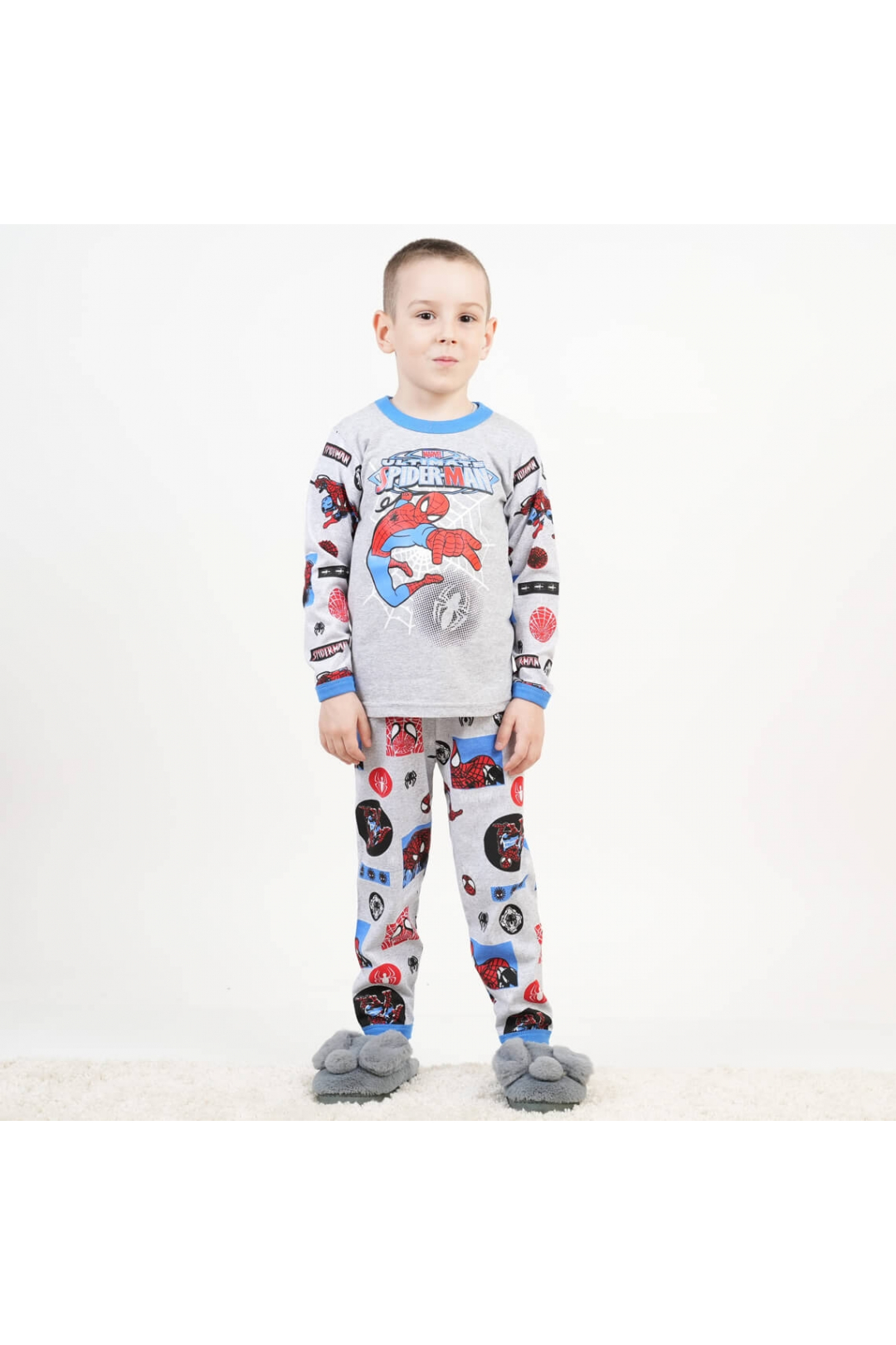 Піжама для хлопчика Людина Павук сірий кулір