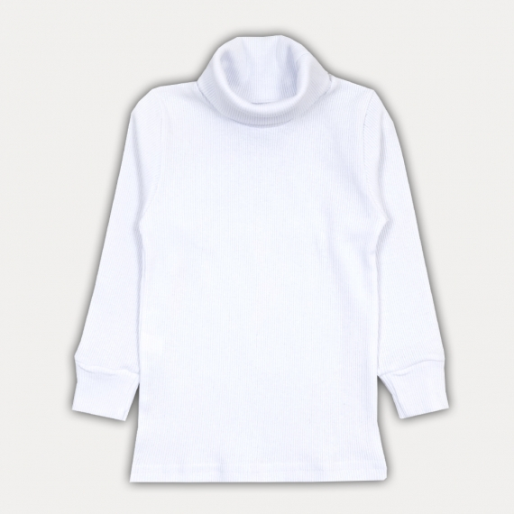 Базовий гольф для хлопчика білий стретч