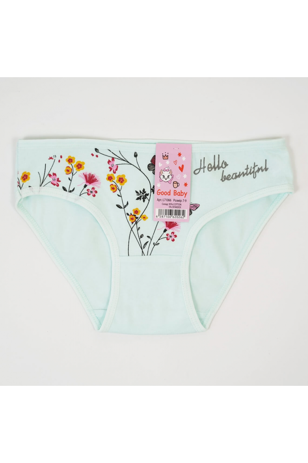 Трусики для дівчинки ментол стретч-кулір