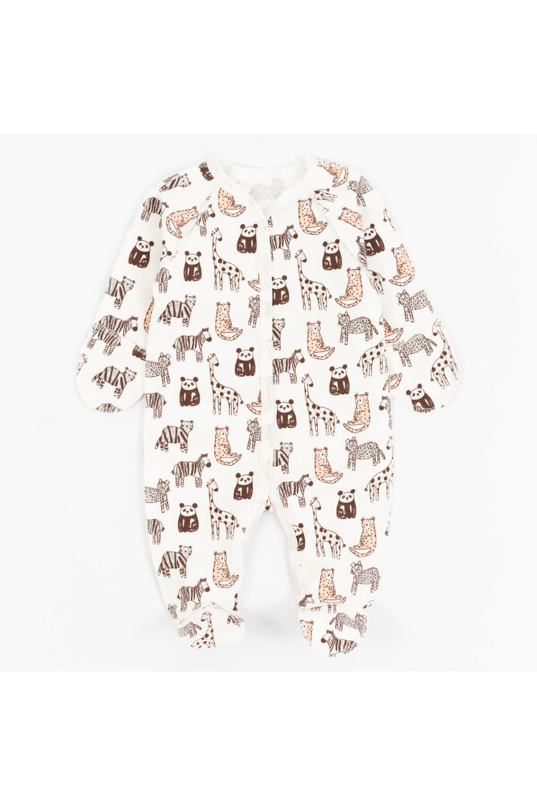 Сліп для новонароджених Сафарі молочний начіс (футер)