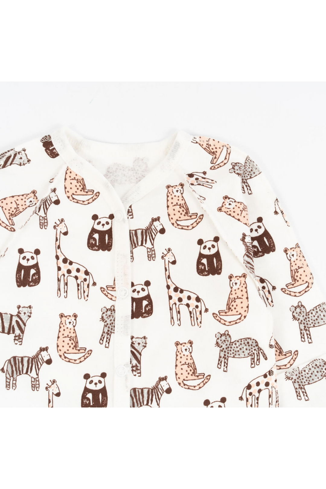 Сліп для новонароджених Сафарі молочний начіс (футер)