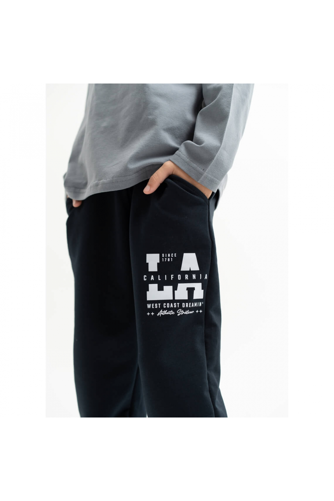 Штани для хлопчика темно-синій двонитка