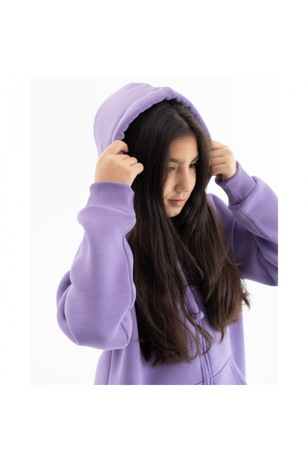 Костюм для дівчинки бузковий тринитка на флісі