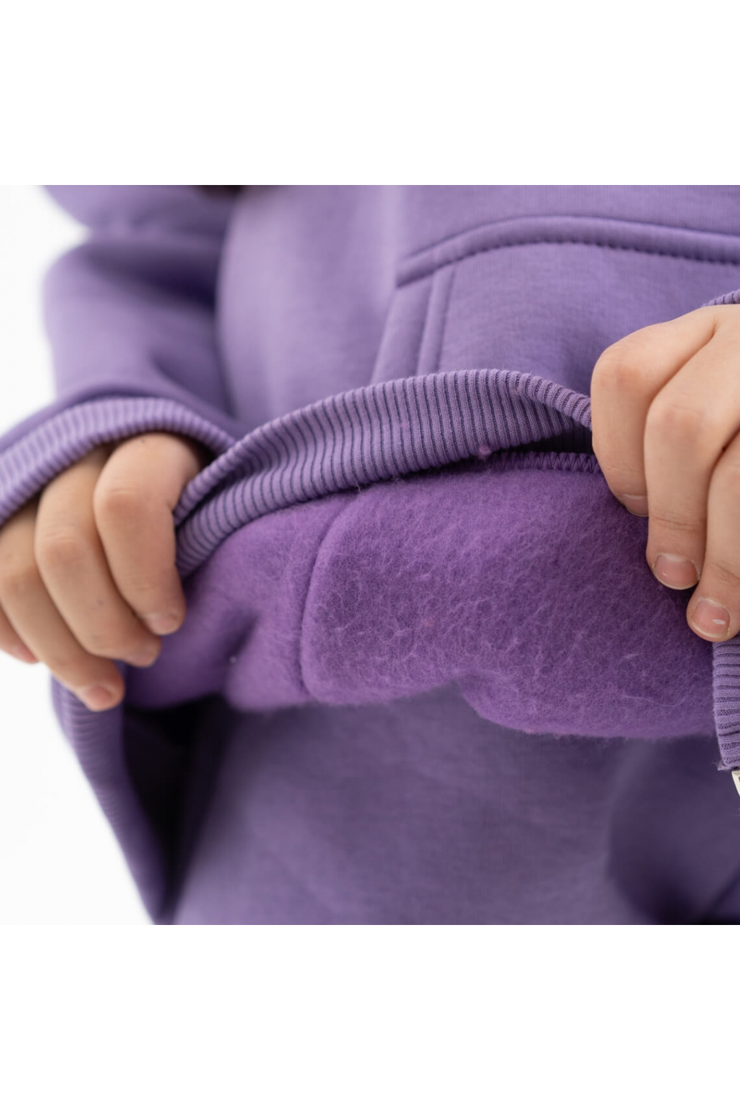 Костюм для дівчинки бузковий тринитка на флісі