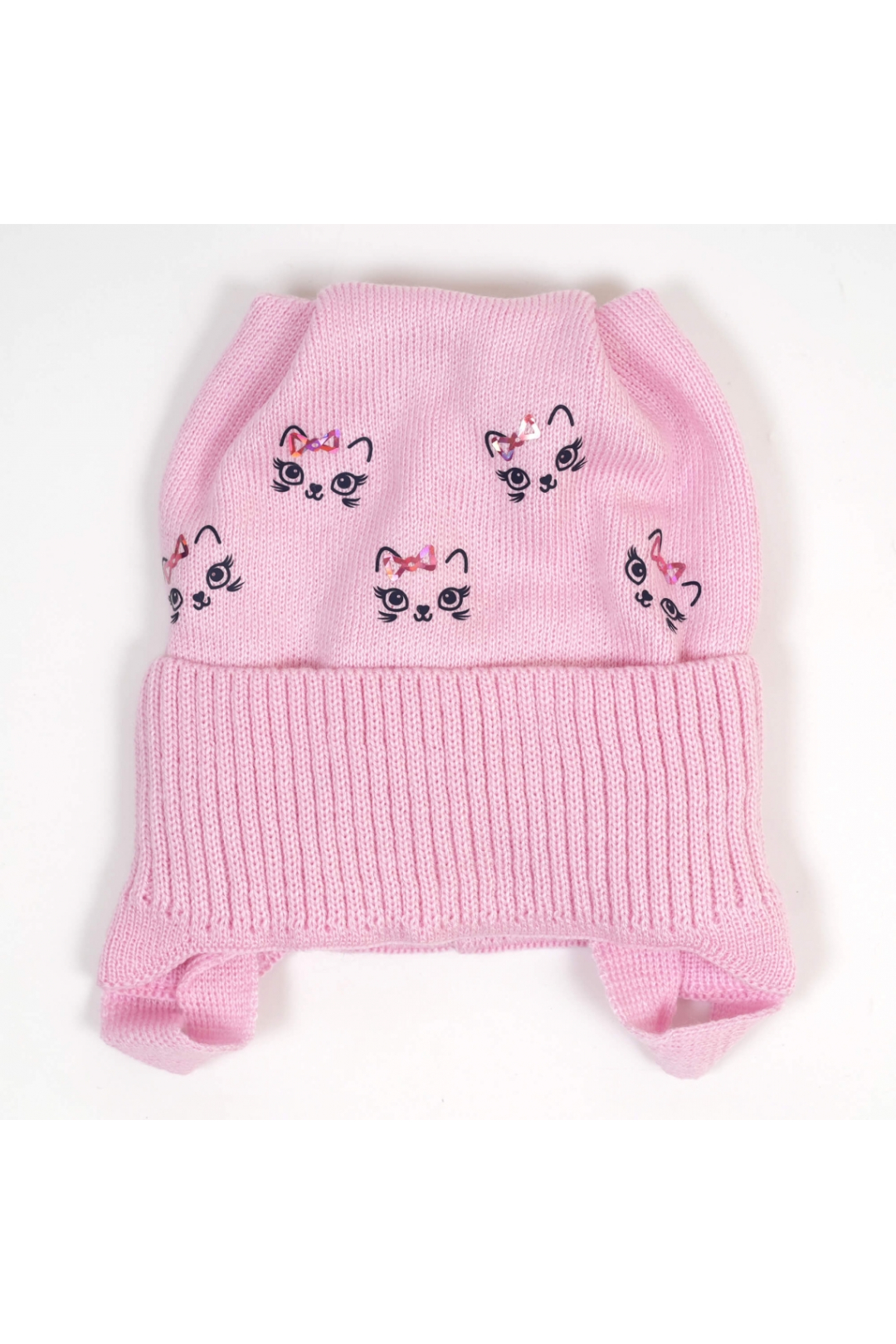 Шапочка для дівчинки рожевий в'язка