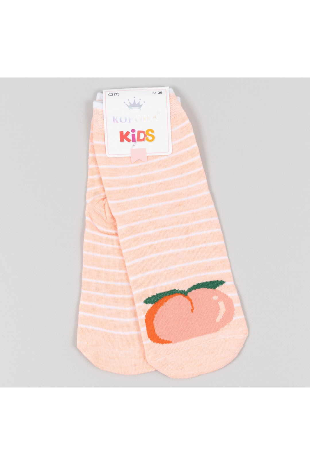 Шкарпетки для дівчинки персик бавовна