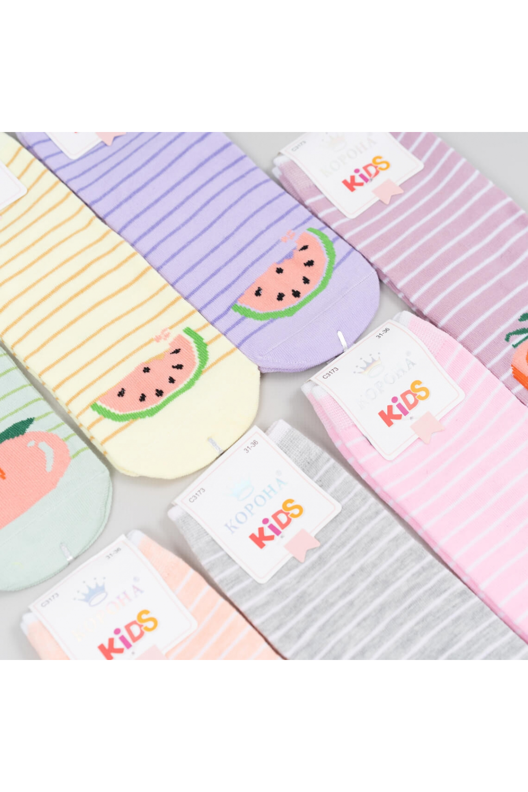 Шкарпетки для дівчинки персик бавовна