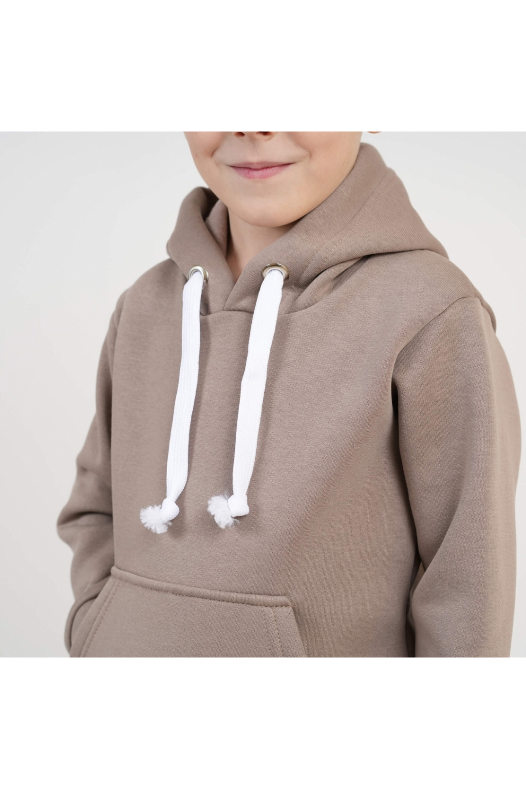 Костюм дитячий теплий бежевий тринитка на флісі