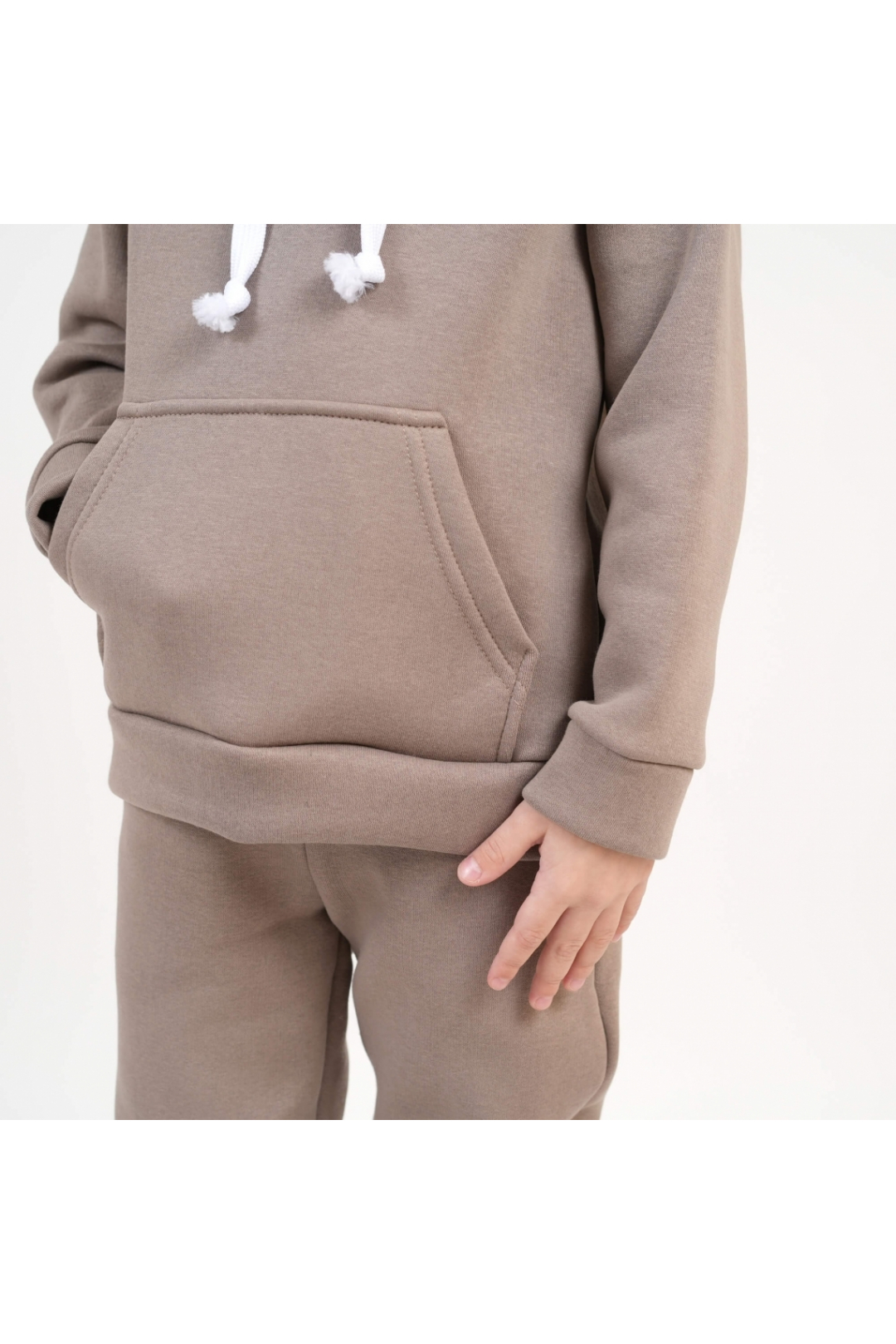 Костюм дитячий теплий бежевий тринитка на флісі