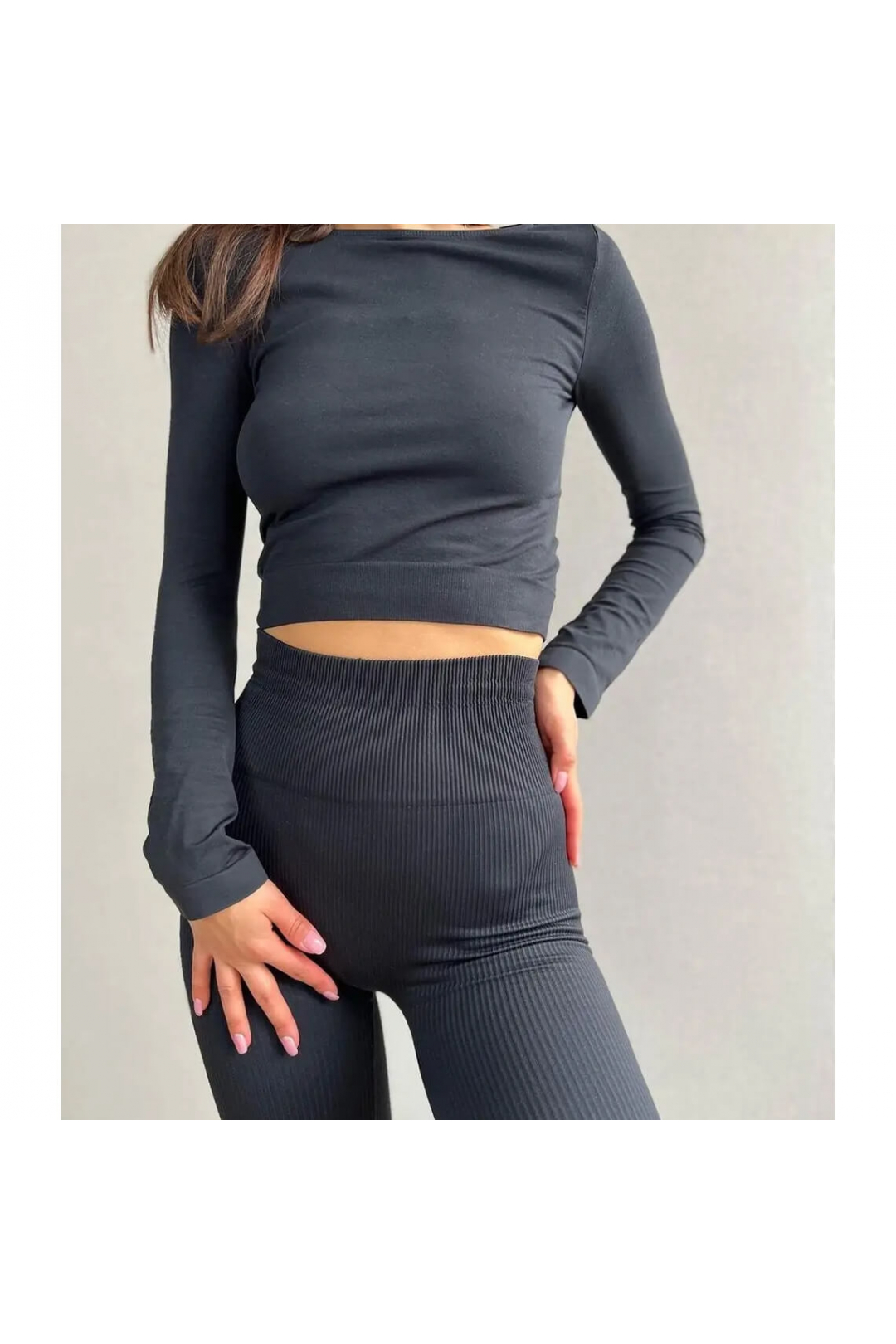 Лосини жіночі  Push-ap чорний рубчик