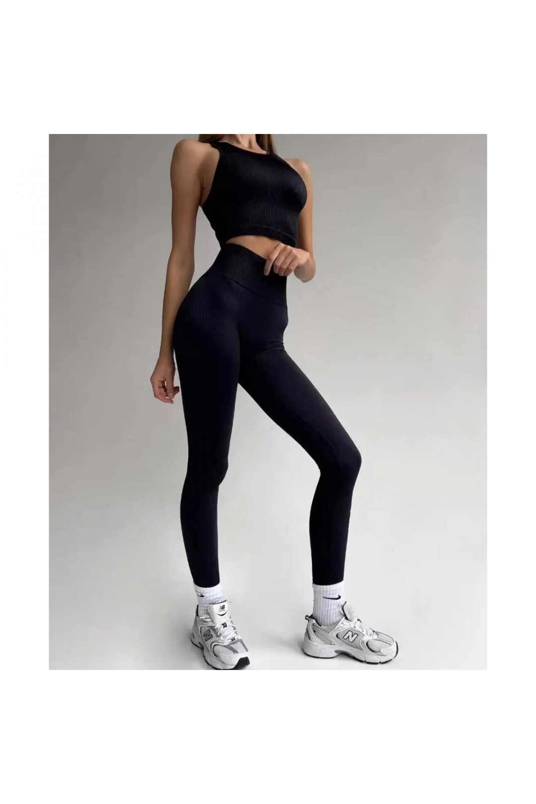 Лосини жіночі  Push-ap чорний рубчик