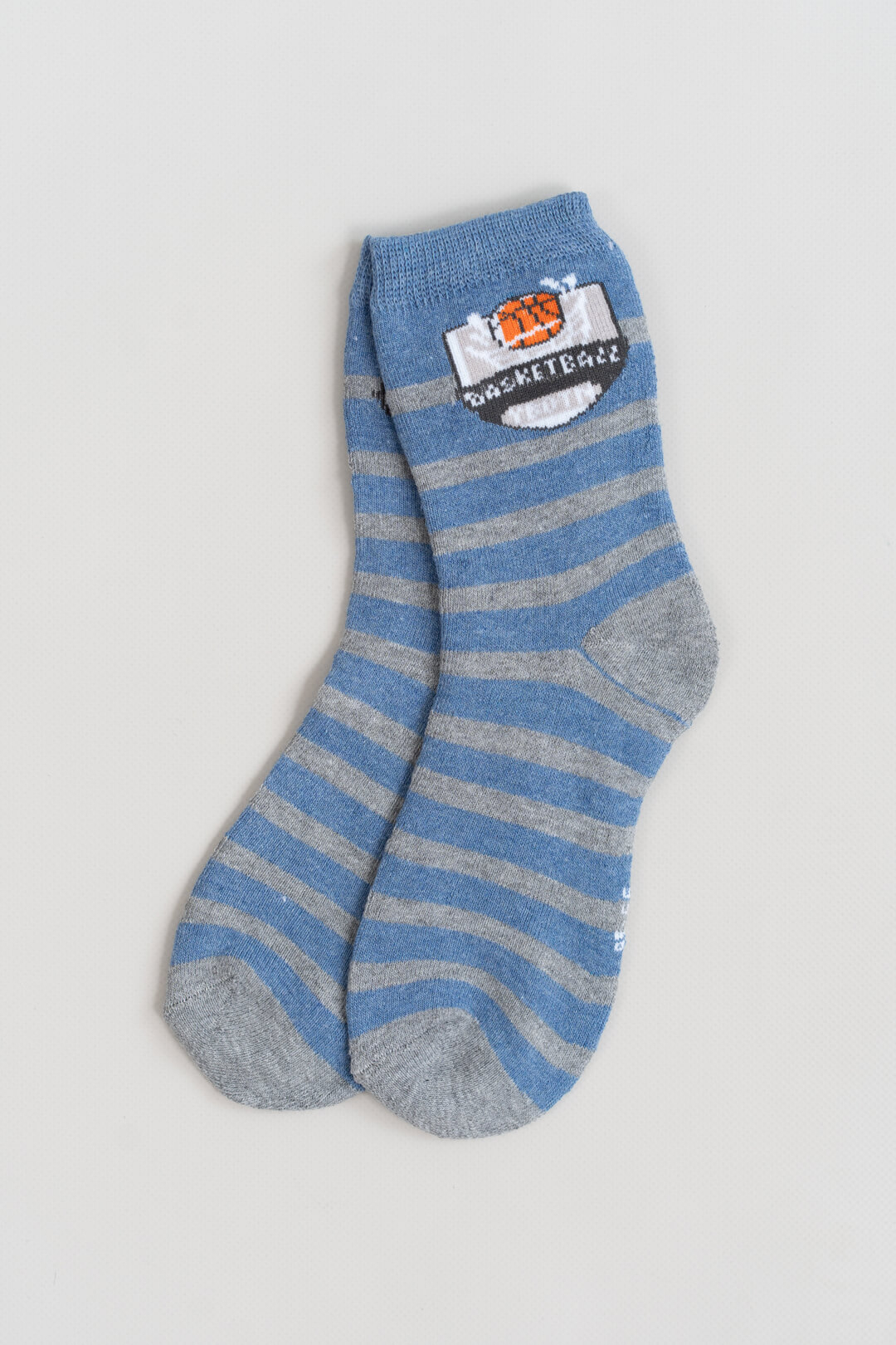Шкарпетки для хлопчика сіро-блакитний махра