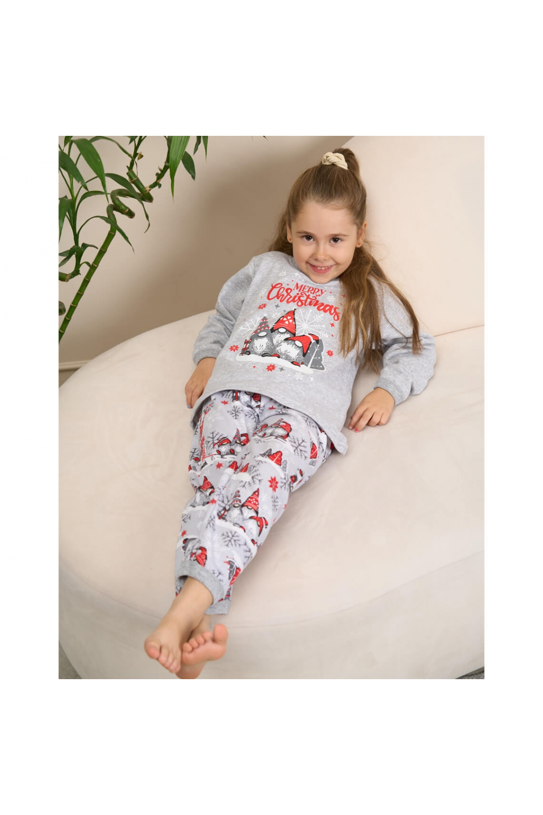 Піжама дитяча Гноми сірий начіс
