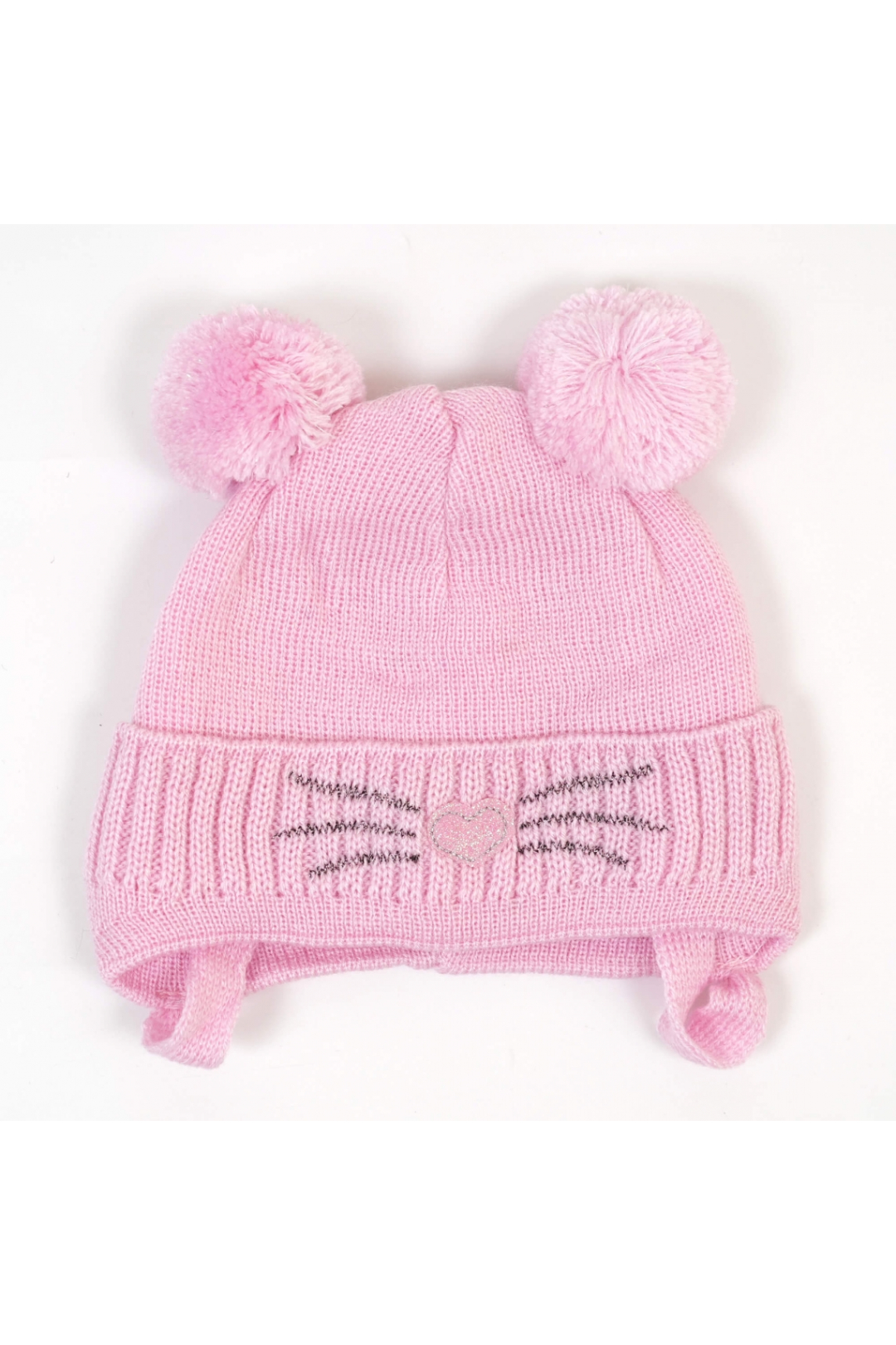 Шапочка для новонародженої рожевий в'язка