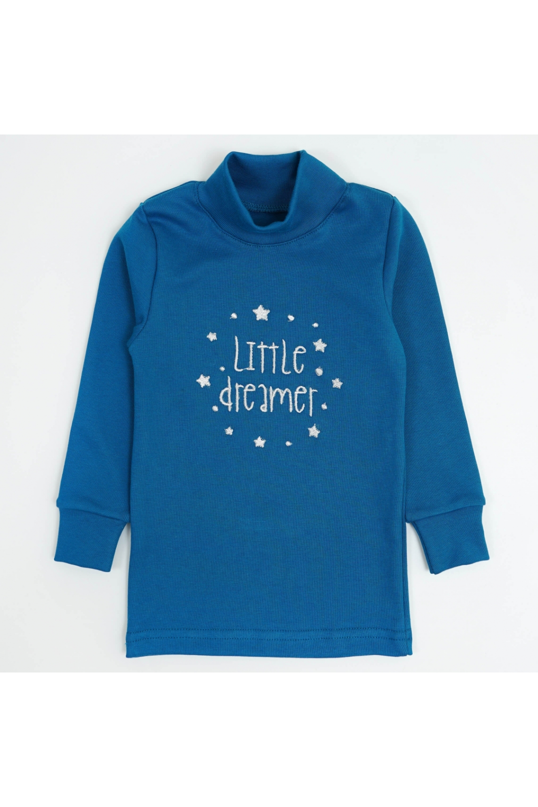 Гольф  для дівчинки Little Dreamer індиго стретч начісний