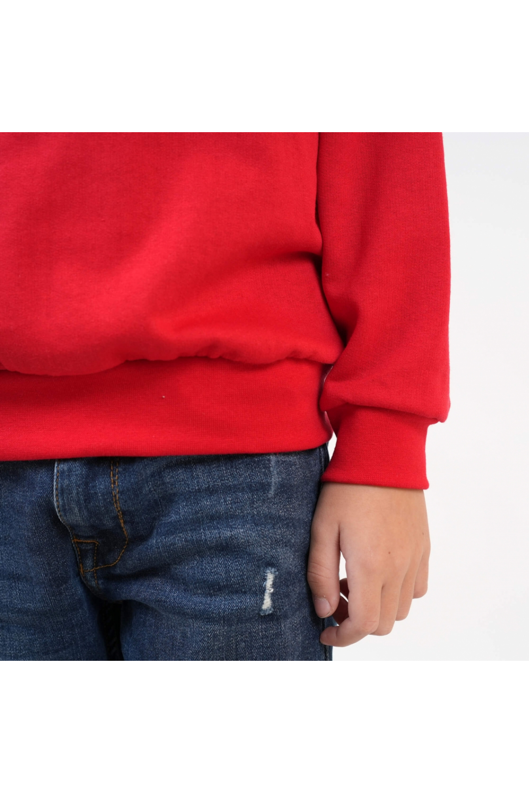 Світшот для хлопчика Новорічний червоний начіс (футер)