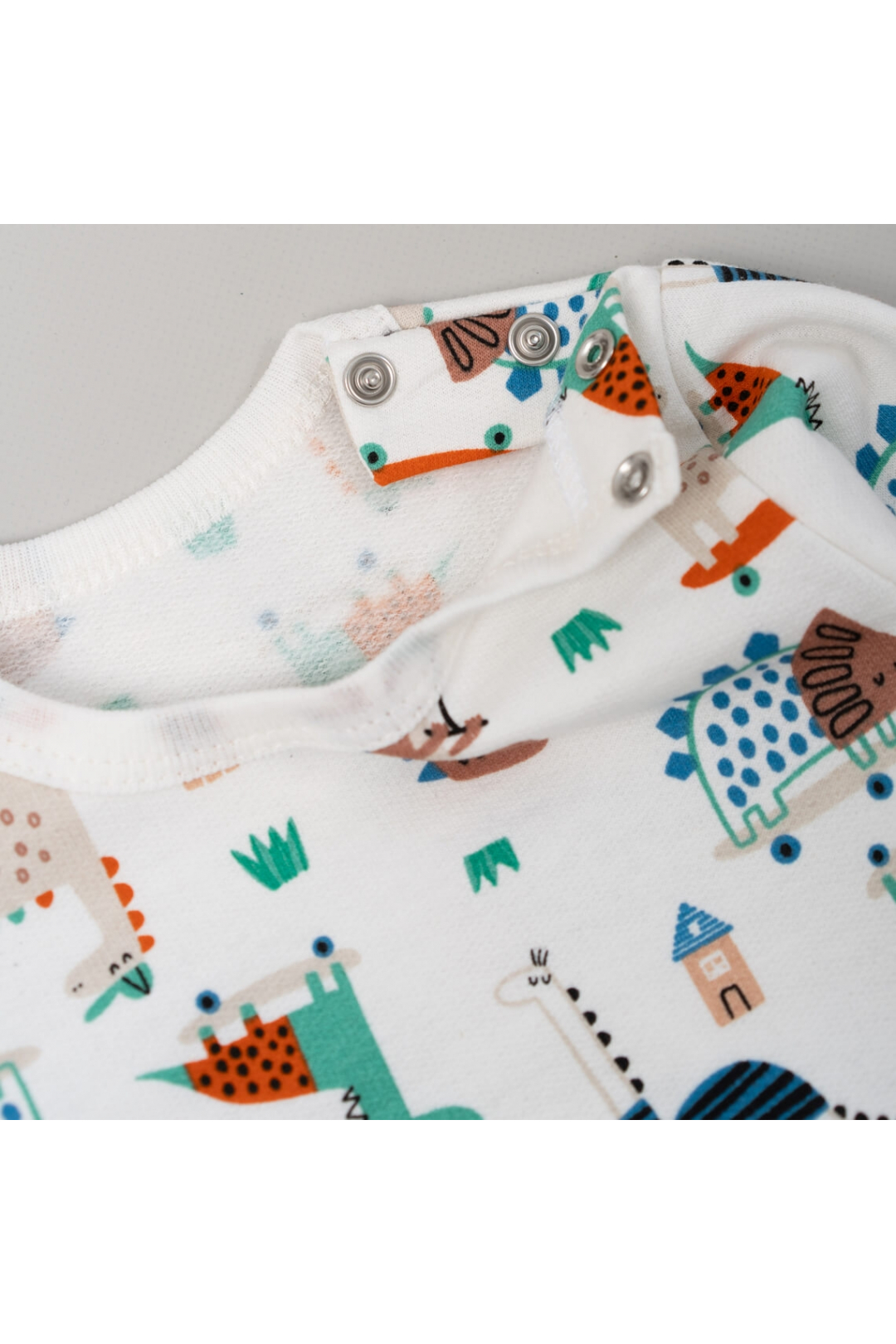 Піжама ясельна Діно молочний начіс