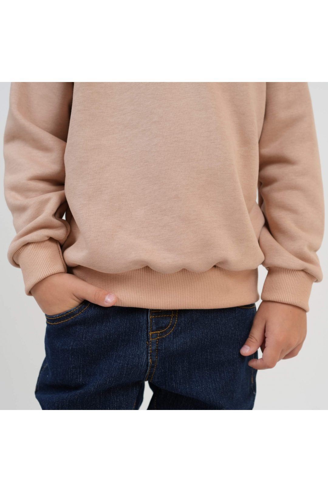 Джемпер для хлопчика бежевий тринитка петля