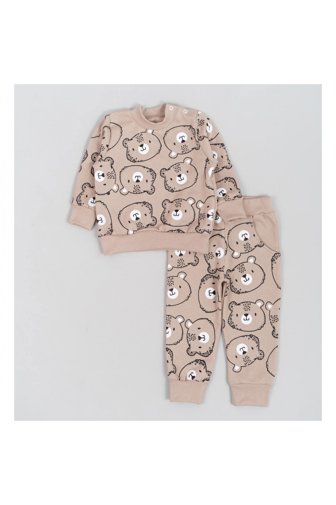 Костюм для малят Ведмедики бежевий начіс (футер)