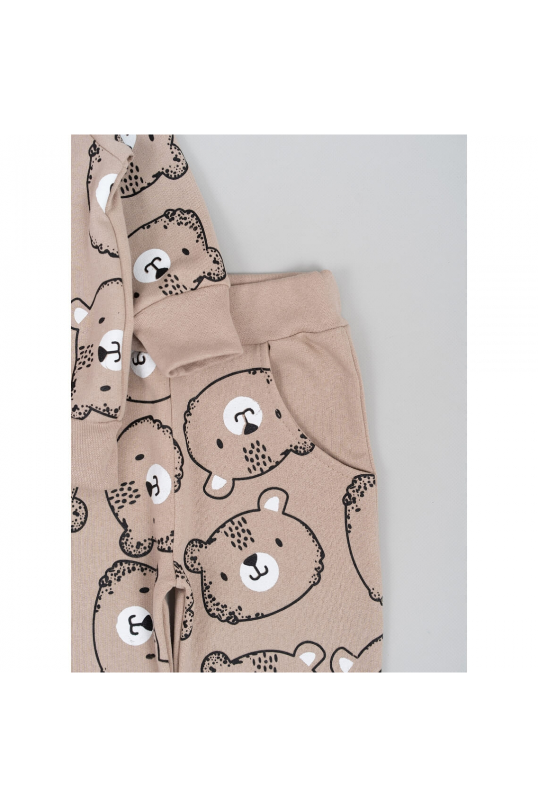 Костюм для малят Ведмедики бежевий начіс (футер)