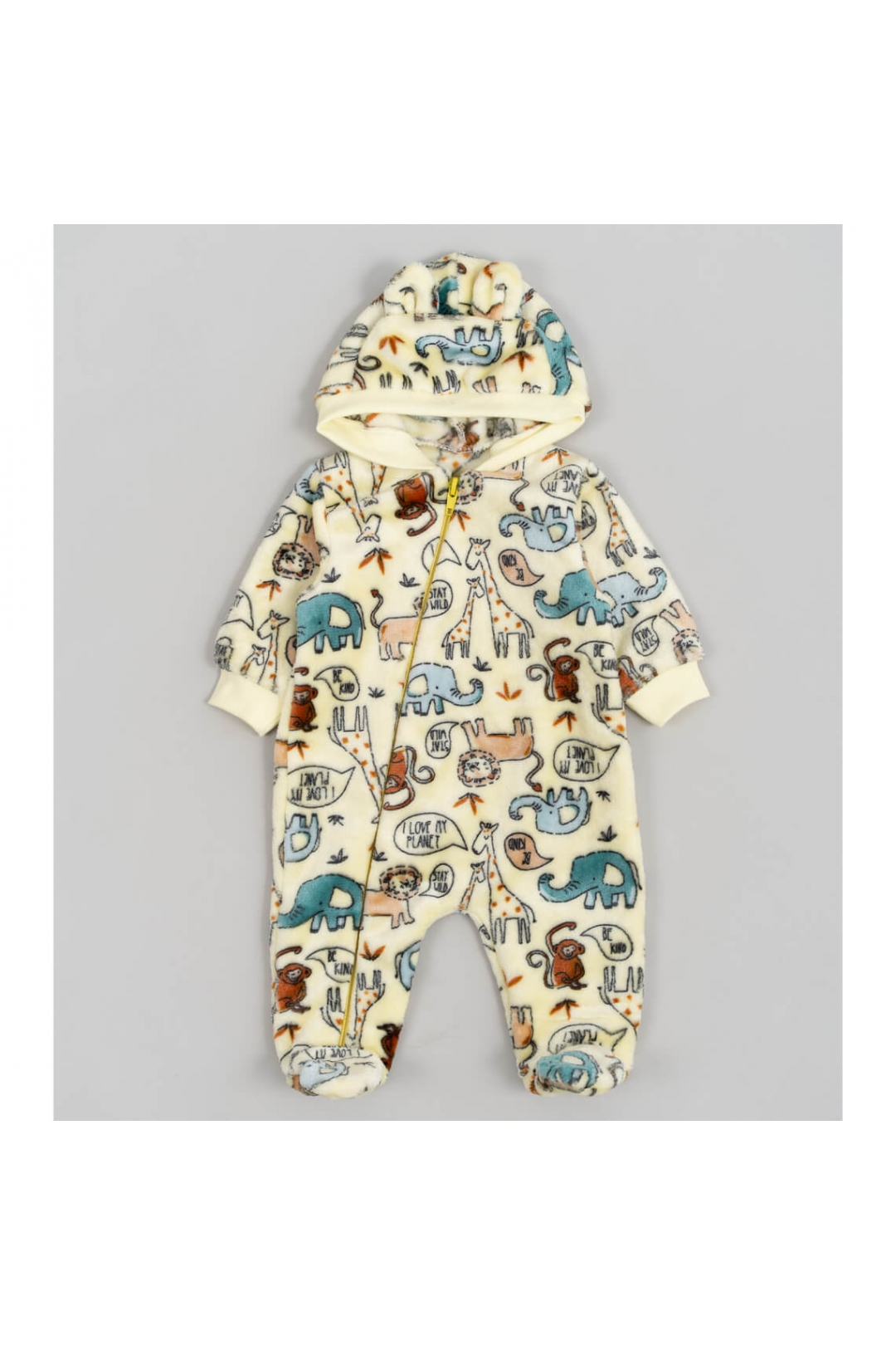 Комбінезон для малят Зоо жовтий велсофт