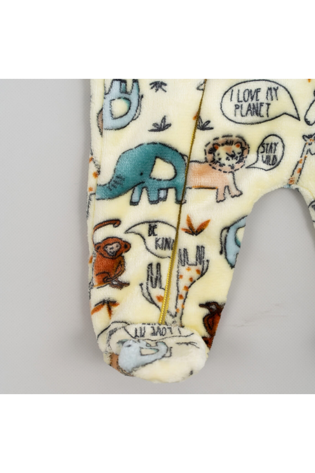 Комбінезон для малят Зоо жовтий велсофт