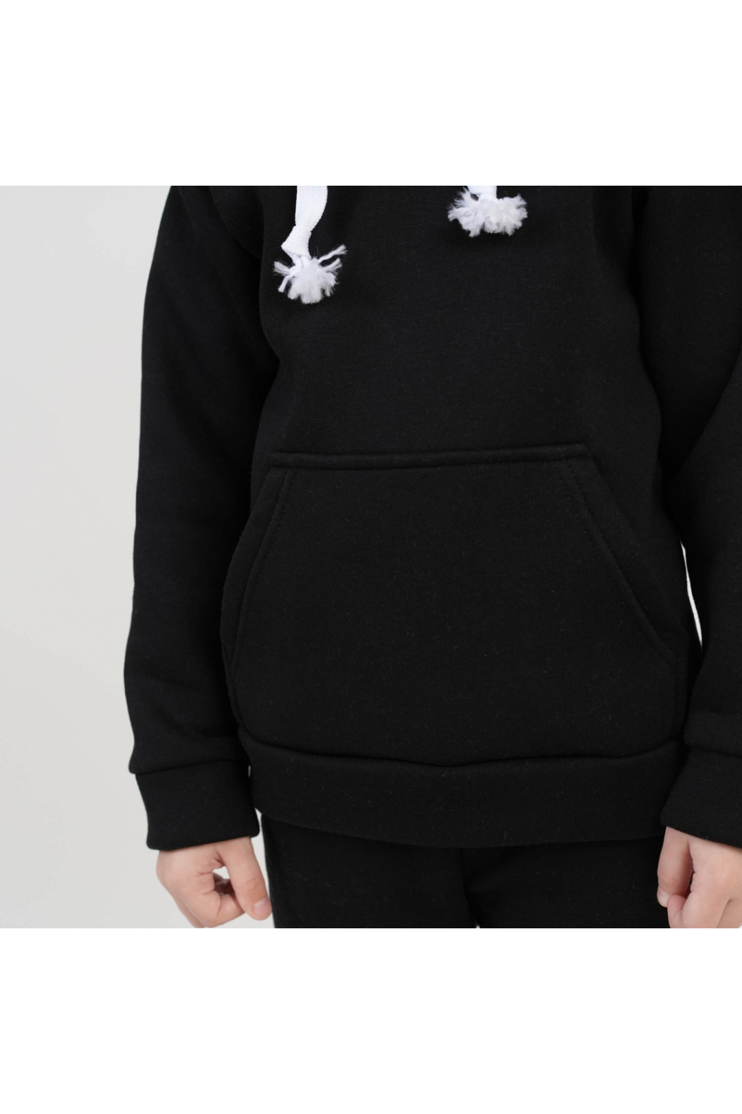 Костюм теплий для дівчинки чорний тринитка на флісі