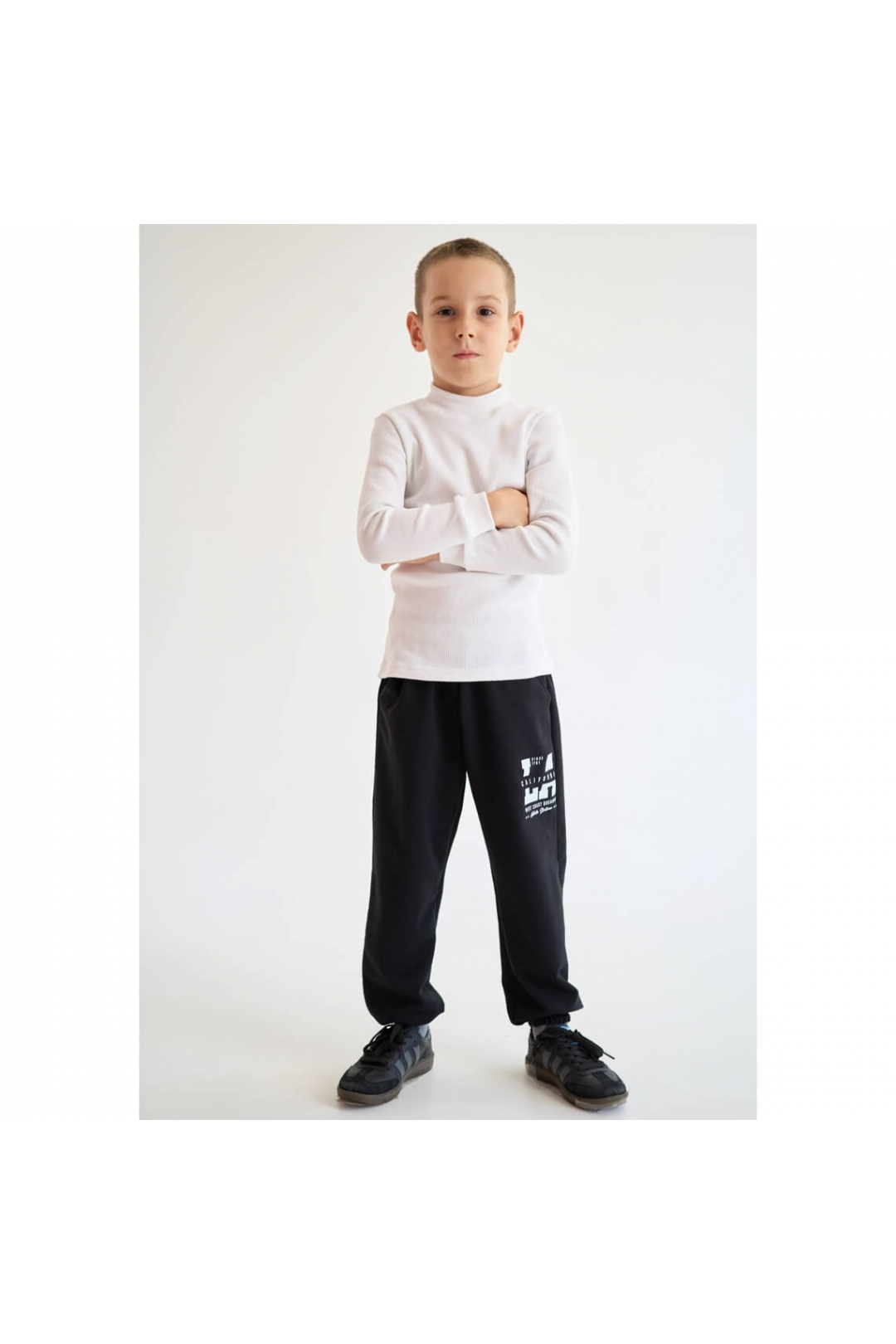 Штани для хлопчика чорний двонитка