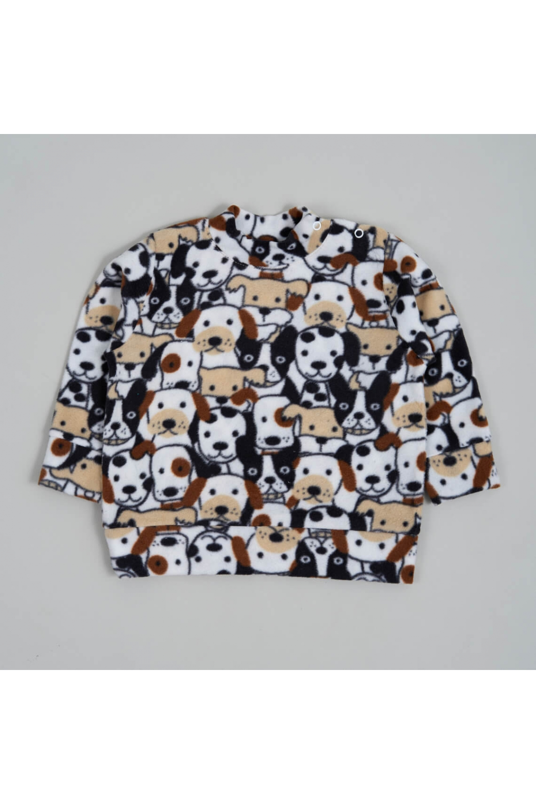 Джемпер для малят Собачки коричневий флис