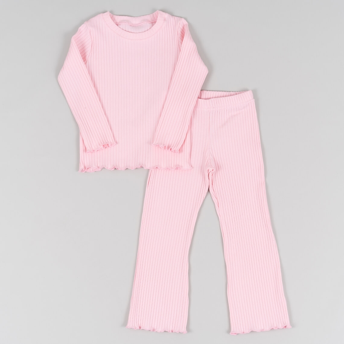 Комплект для дівчинки персиковий рубчик