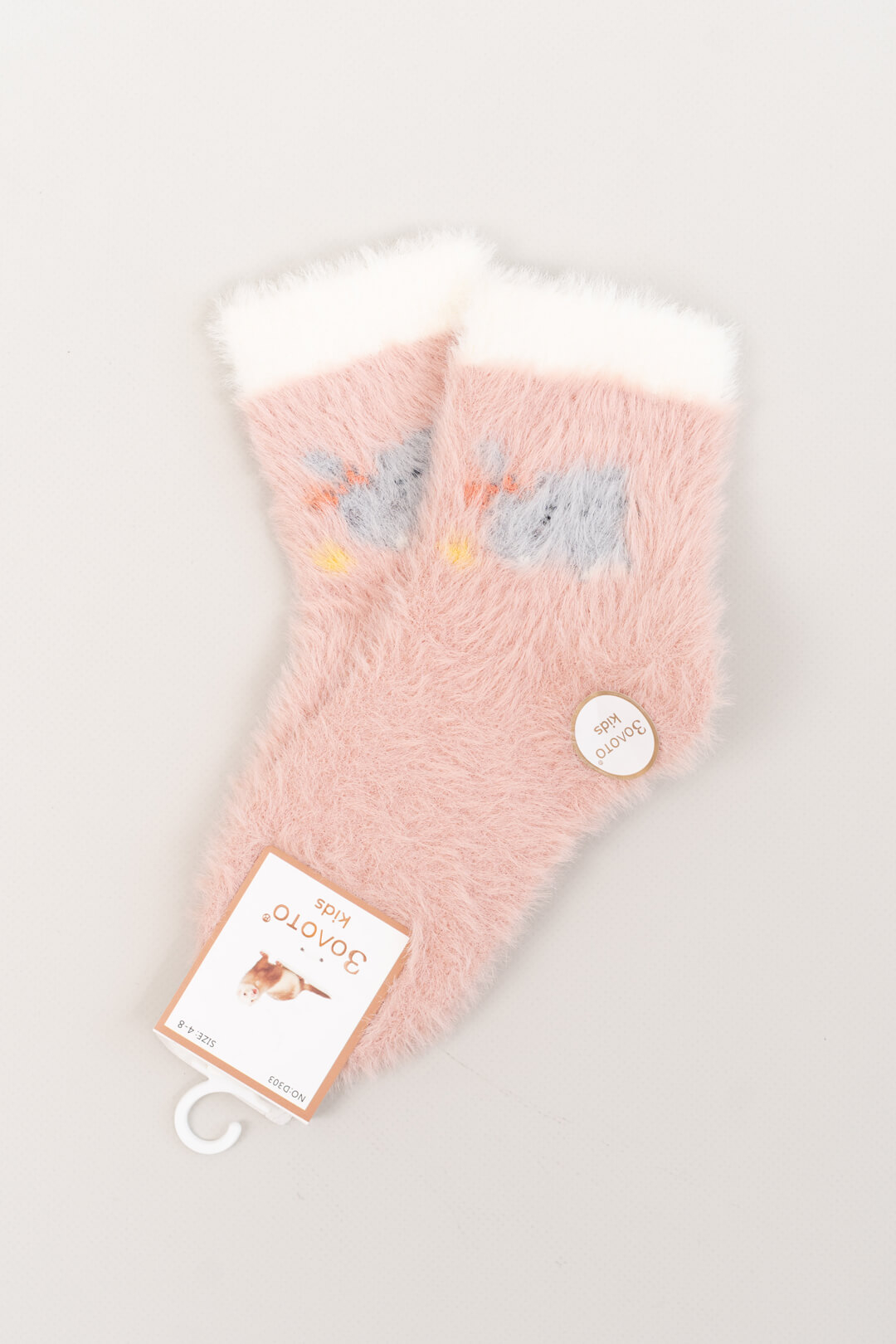 Шкарпетки пухнасті для дівчаток персиковий ангора