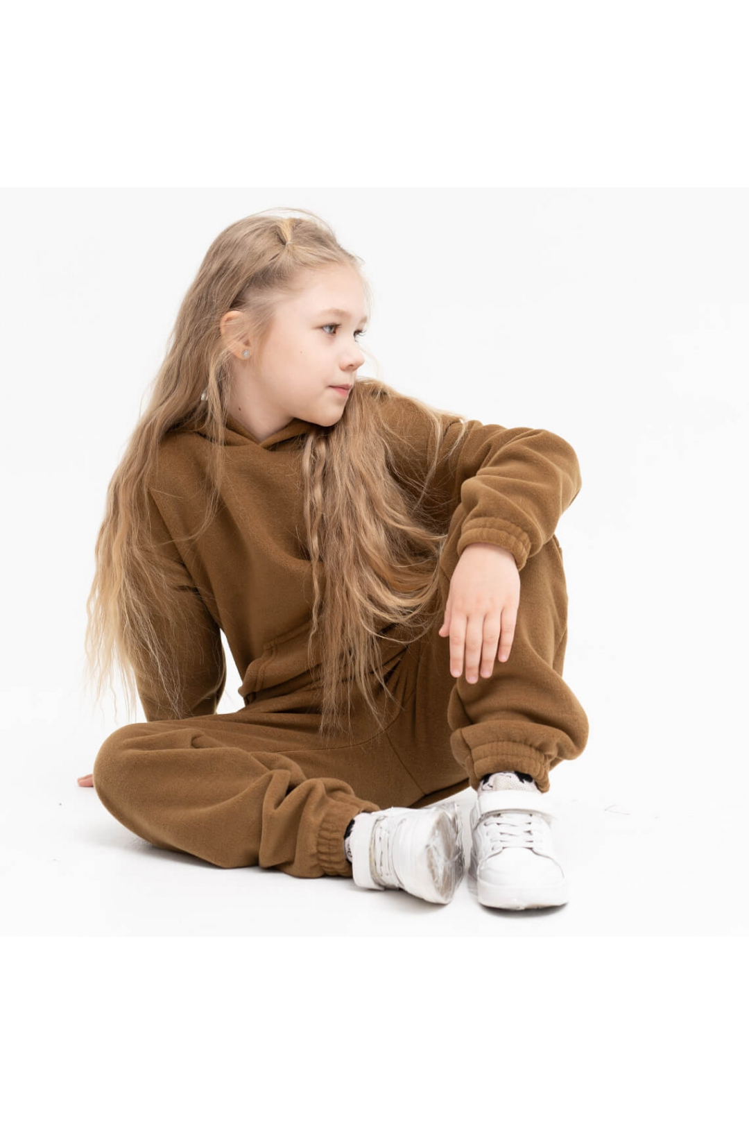 Флісовий костюм для дівчинки карамель фліс