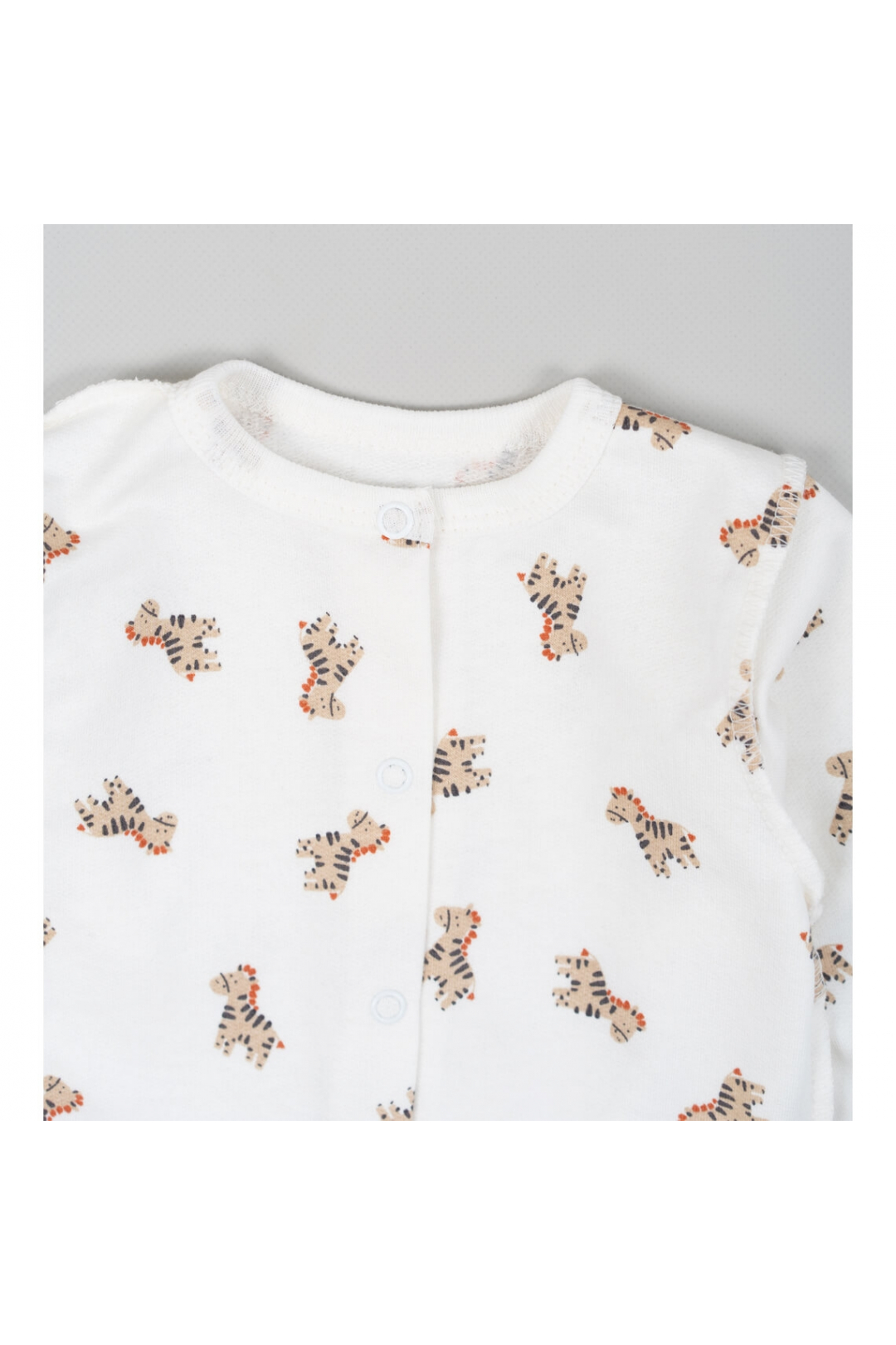 Кофтинка для новонароджених молочний Зебри начіс(футер)