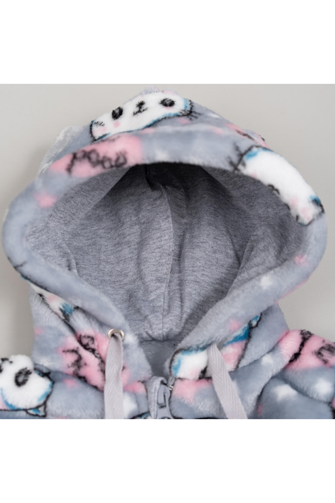 Пухнастий комбінезон сірий велсофт