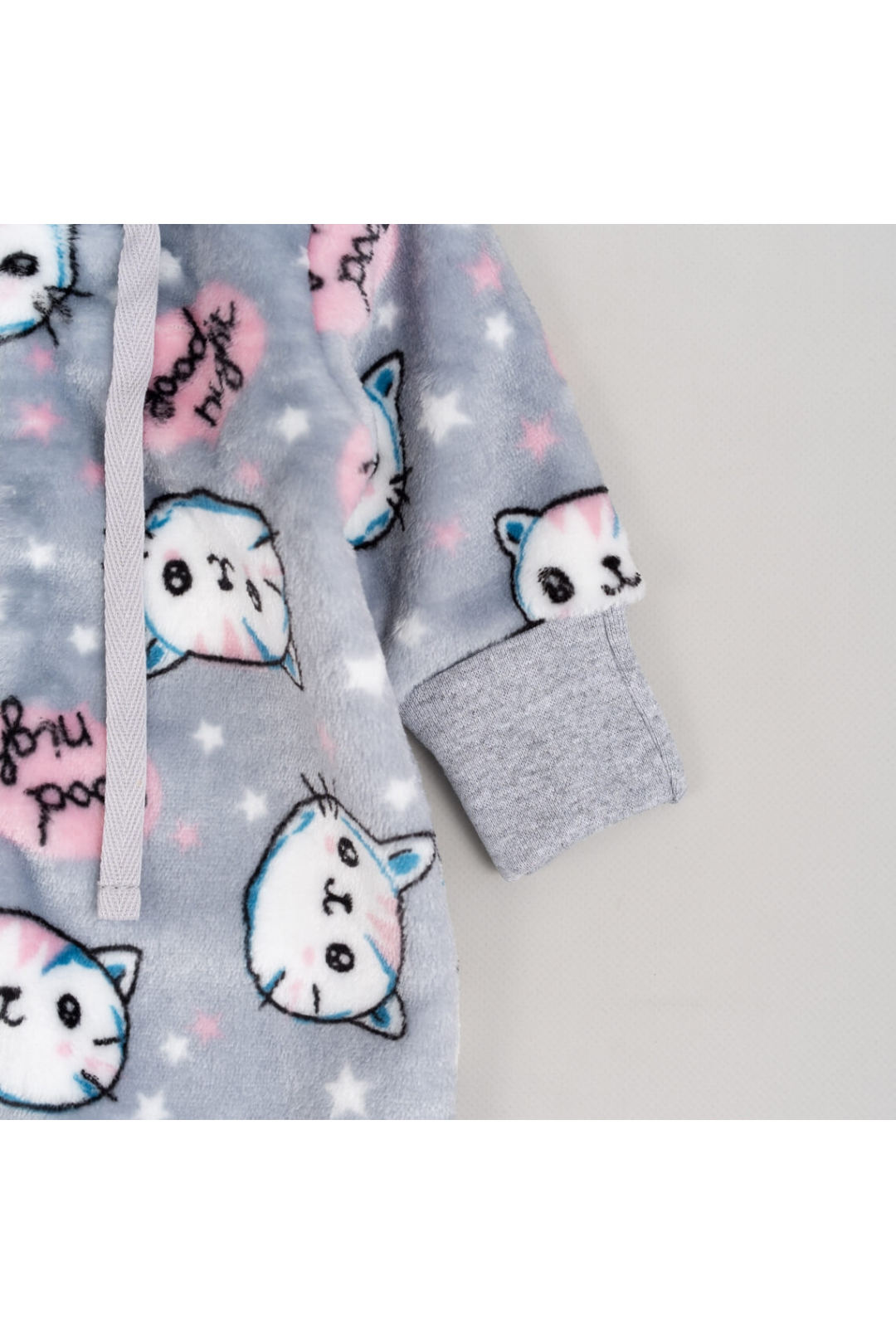 Пухнастий комбінезон сірий велсофт