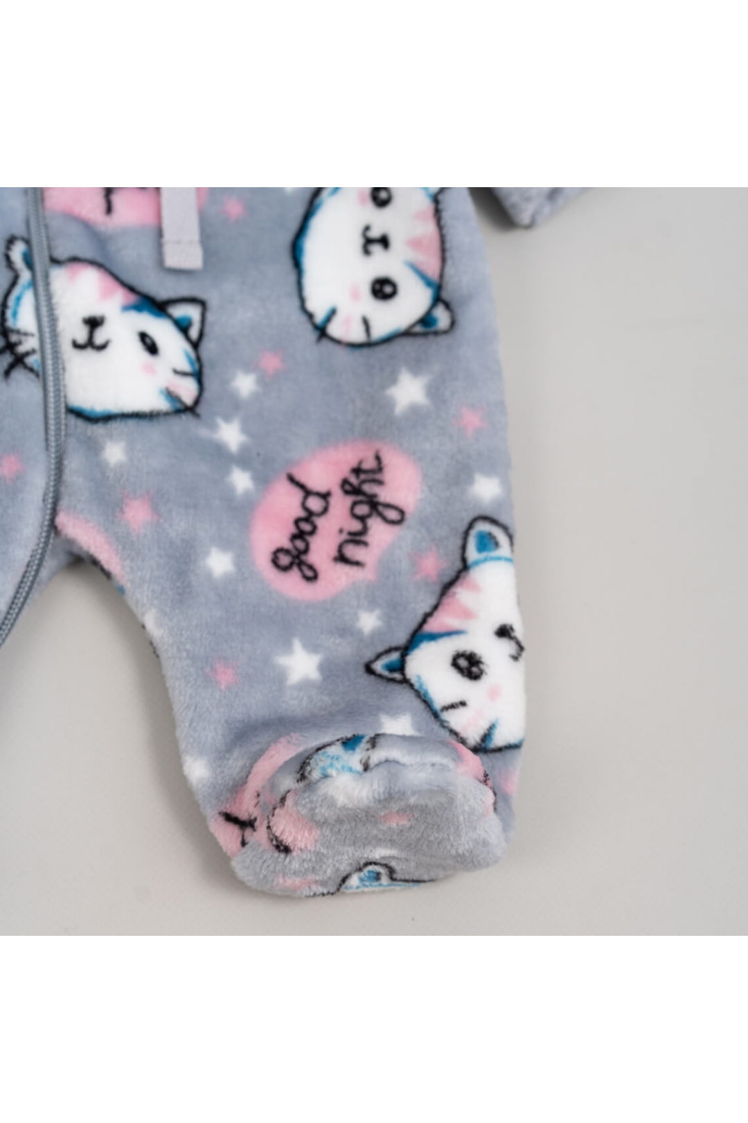 Пухнастий комбінезон сірий велсофт