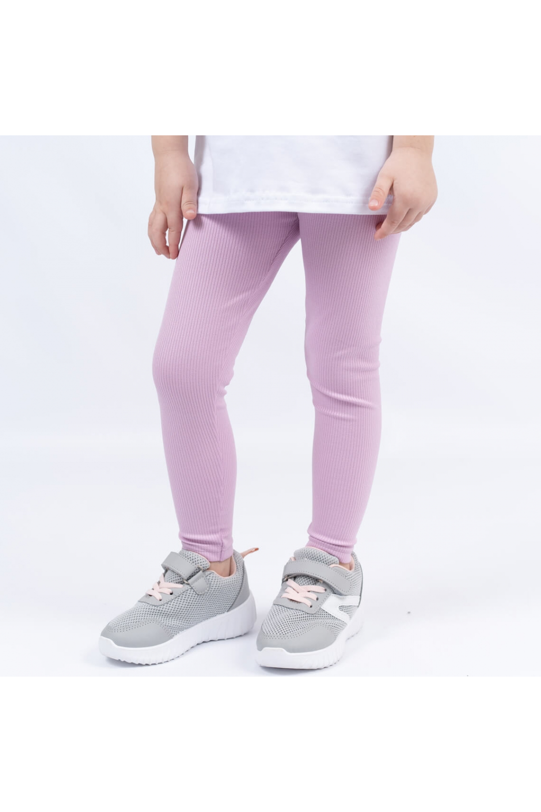 Лосіни для дівчинки бузковий рубчик-мустанг