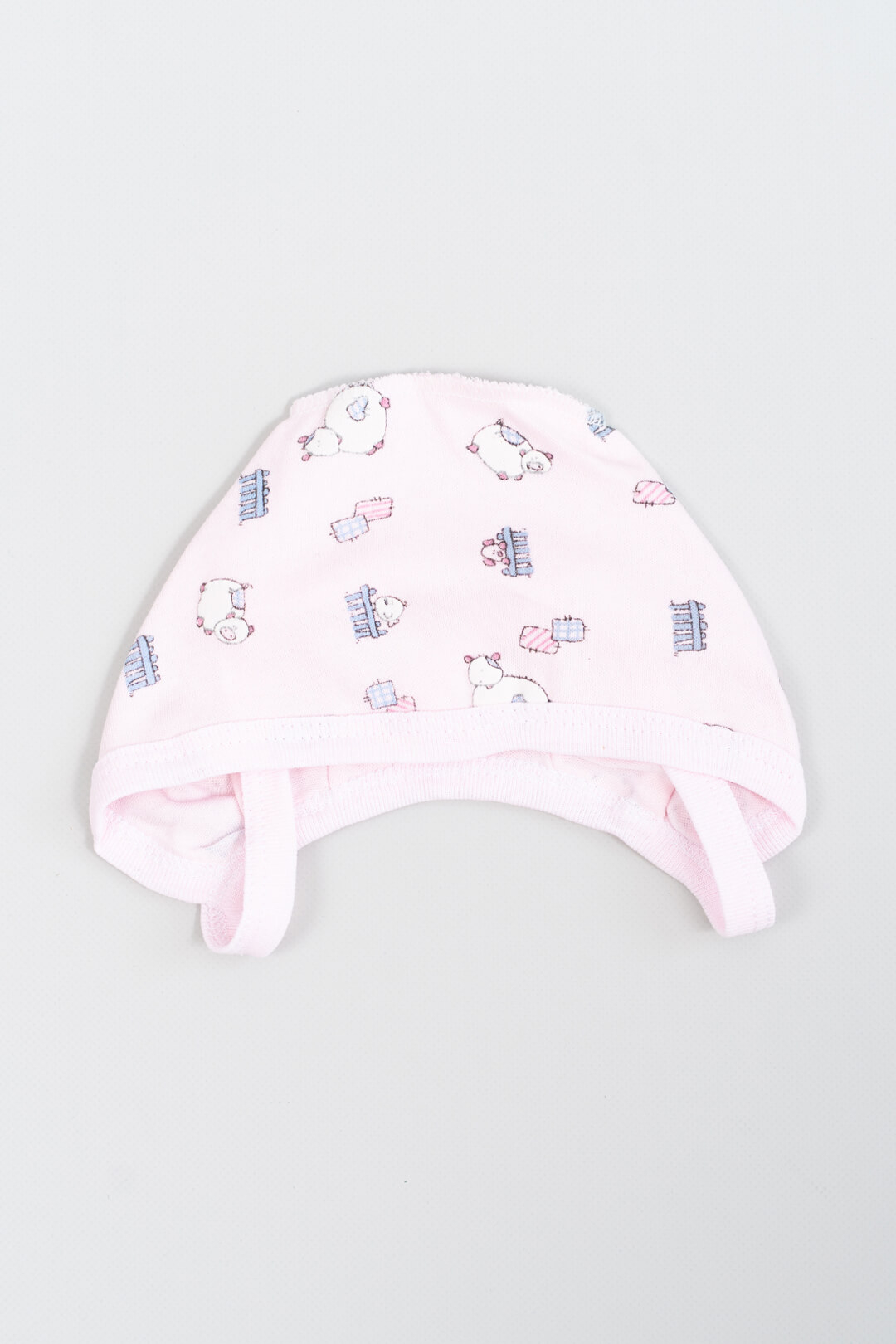 Шапочка ясельна для дівчинки рожевий інтерлок