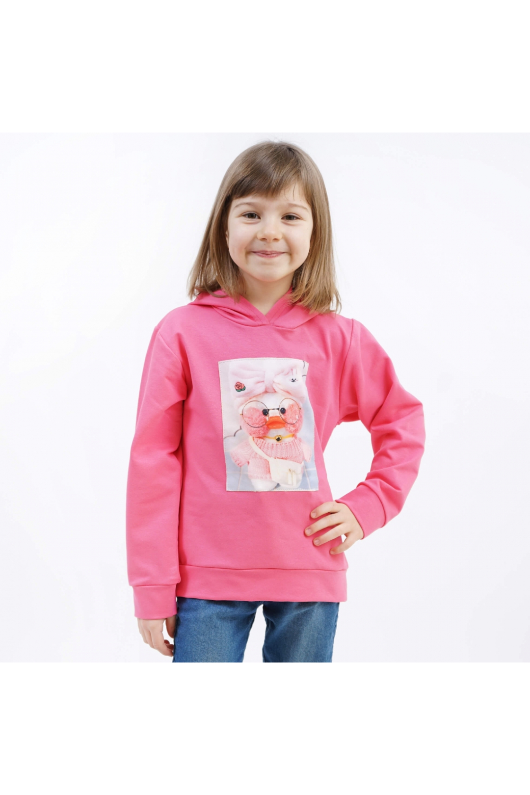 Худі для дівчинки фуксія двонитка