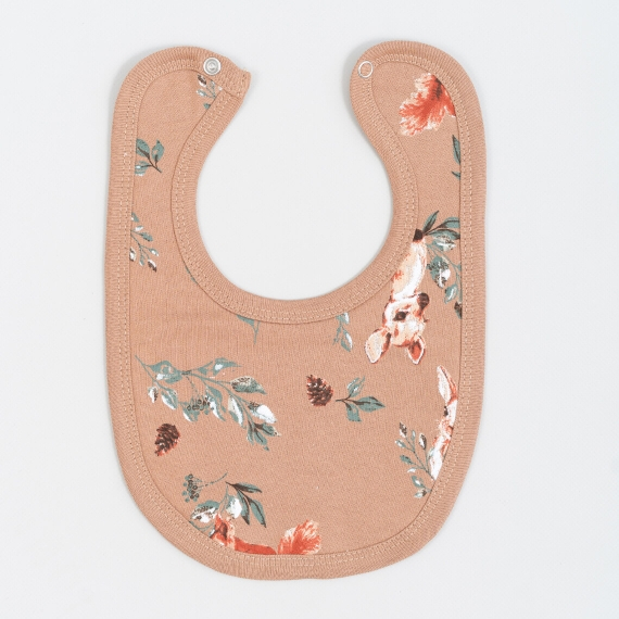 Слинявчик дитячий Звірята карамель начіс (футер)