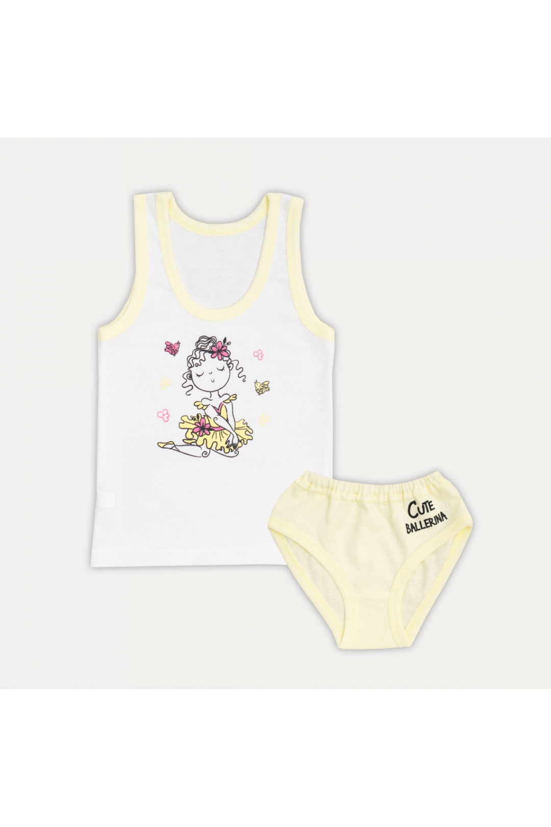 Комплект білизни для дівчинки Балерина жовтий кулір