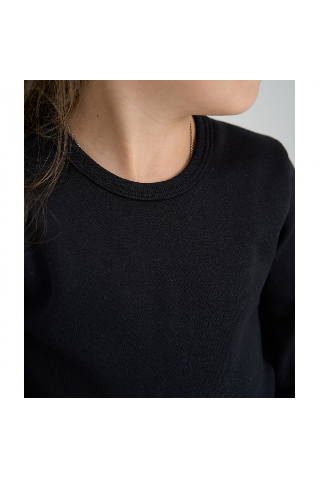 Термобілизна для дівчинки чорний стретч начісний